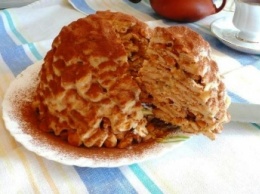 Торт без выпечки из печенья со сгущенкой