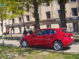 Харьковские "копы" не заметили нарушительницу парковки (ВИДЕО)