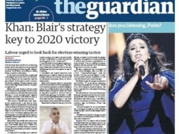 Британская газета The Guardian вышла с фотографией Джамалы на обложке и заголовком "Ты слышишь, Путин?"