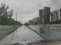 Краматорские чиновники не примут дороги, отремонтированные в дождь
