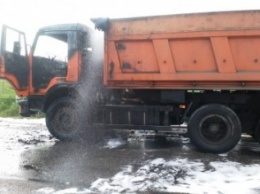 В Кировоградской области сгорел грузовик (ФОТО)