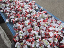 Украинские пограничники задержали две легковушки с 7,5 тыс. пачек контрабандных сигарет