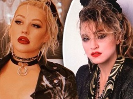 Кристина Агилера повторила популярный образ Мадонны из 80-х