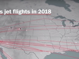 На инфографике показали 240 000 километров полетов Илона Маска в 2018 году