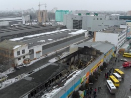 Видеофакт: как выглядит Киевский рынок после пожара