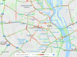 В среду, 6 марта, Киев сковали шестибалльные пробки. Карта проезда