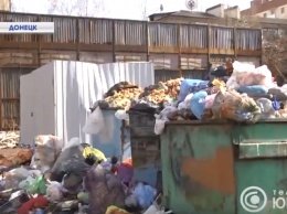 В двух районах Донецка не вывозят мусор