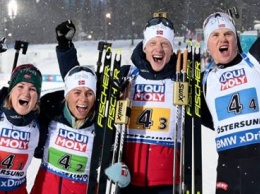 Норвегия выиграла смешанную эстафету на ЧМ