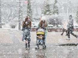 Ряд украинских городов засыпало снегом