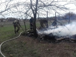 В Бериславском районе из-за детских шалостей чуть не сгорел сеновал