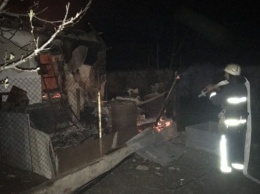 Ночной пожар в Бериславском районе. Существовала угроза взрыва