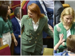 Среди женщин-нардепов распространяется мода на зеленый цвет