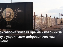 Cуд приговорил жителя Крыма к колонии за службу в украинском добровольческом батальоне