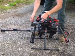 В Сеть попало видео с испытаниями дрона-огнемета