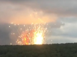 Взрыв боеприпасов в воинской части в Красноярском крае попал на видео