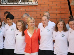 Светличная встретилась с женской футбольной командой "Жилстрой-1"