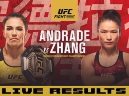 UFC Fight Night 157: Жанг нокаутировала Андраде и остальные результаты ивента
