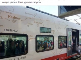 В Польше запустили поезд, на котором Львов, Луцк и Ровно обозначены как польские города. Фото