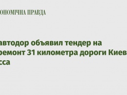 Укравтодор объявил тендер на капремонт 31 километра дороги Киев - Одесса