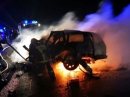 Из-за ДТП возле Черновцов загорелся автомобиль, погибли двое взрослых и ребенок