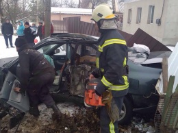 В Подгородном Honda влетела в дерево: водителя вырезали спасатели