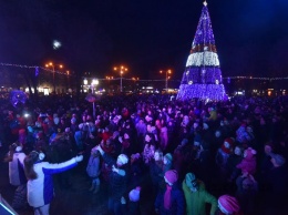 В Запорожье на площади Маяковского открыли главную городскую елку - фото