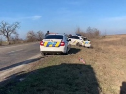 В Запорожской области два авто копов попали в ДТП