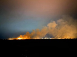 Масштабный пожар в Ивано-Франковске - возле аэропорта горят поля