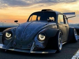 В Сети опубликовали снимки экстремально заниженного VW Beetle