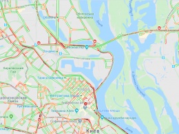 Утром 3 февраля Киев стоит в пробках. Карта проезда