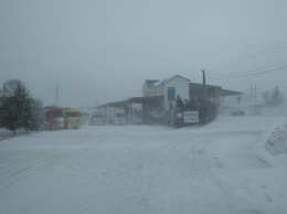 Украинскую границу с Молдавией замело снегом. Закрыты несколько КПП