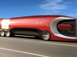 В Сети показали рендеры футуристичного грузовика Bugatti