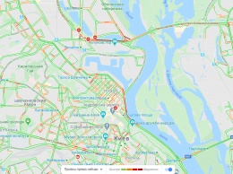 Утром 2 апреля Киев стоит в пробках, несмотря на карантин. Карта проезда