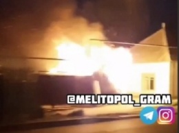 В Мелитополе произошел масштабный пожар (видео)