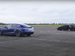 Электрическая Tesla Model S против бензинового Lamborghini Aventador S (ВИДЕО)