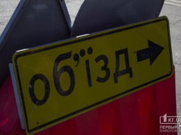 Схема объезда перекрытого участка дороги на трассе Кропивницкий - Кривой Рог - Запорожье