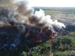 Масштабный пожар на Николаевщине: горит свалка (фото)
