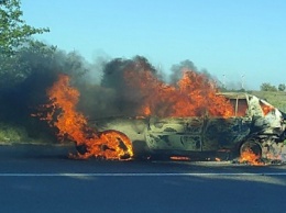 На Одесской трассе сгорел заживо водитель ЗАЗа