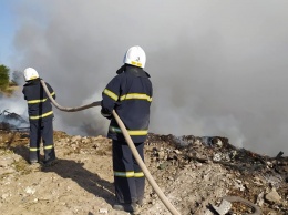 Снова горит мусорная свалка под Николаевом (ФОТО)
