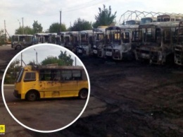 Под Черкассами за считанные минуты сгорели 10 автобусов. ВИДЕО