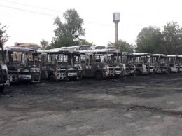 В Черкасской области в автопарке сгорели 12 автобусов