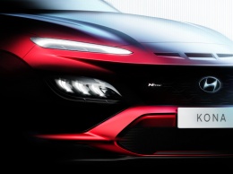 Hyundai показала тизер обновленного кроссовера Kona