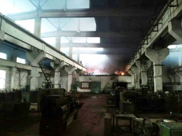 В Вилкове горел заброшенный завод