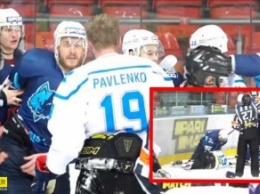Добивали лежачего: хоккеисты устроили эпичную драку на Чемпионате Украины (видео)