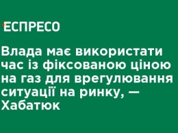 Власти должны использовать время с фиксированной ценой на газ для урегулирования ситуации на рынке, - Хабатюк