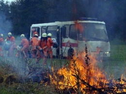 В Запорожской области прошли масштабные учения по тушению лесного пожара, - ФОТО