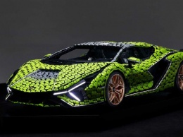 Lego показала полноразмерную копию Lamborghini Sian массой 2200 кг