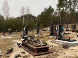 Под Ривне вандалы разгромили кладбище (фото)