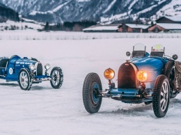 Электрический Bugatti Baby II принял участие в ледовой гонке GP Ice Race в Австрии