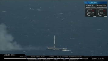 Историческое приземление: SpaceX успешно посадила ракету Falcon 9 на плавучую платформу